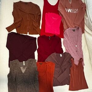 11 Tops Bundle: Cherry, Berry, Terra Cotta Tops